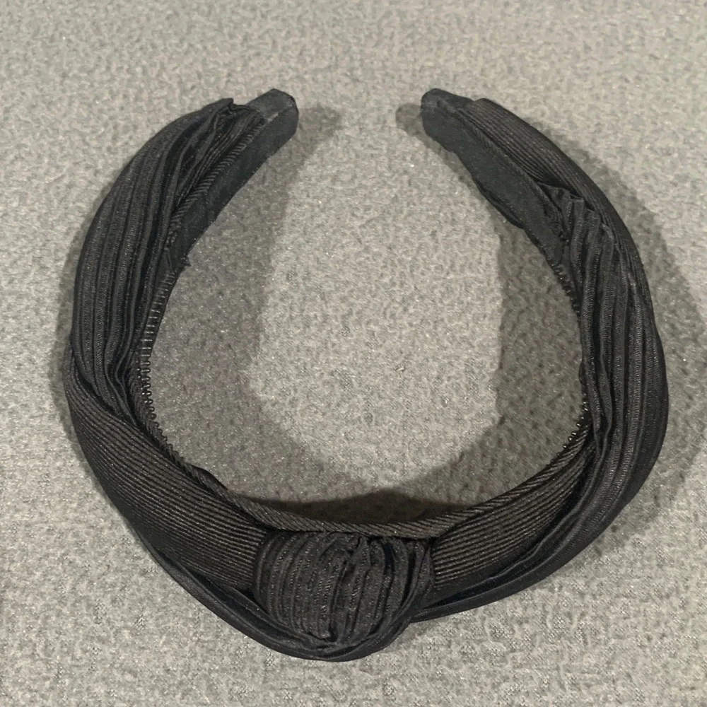 Womens‎ Vintage Headband Set Aura Anna Black Brown Yellow Velvet Braided Knotted